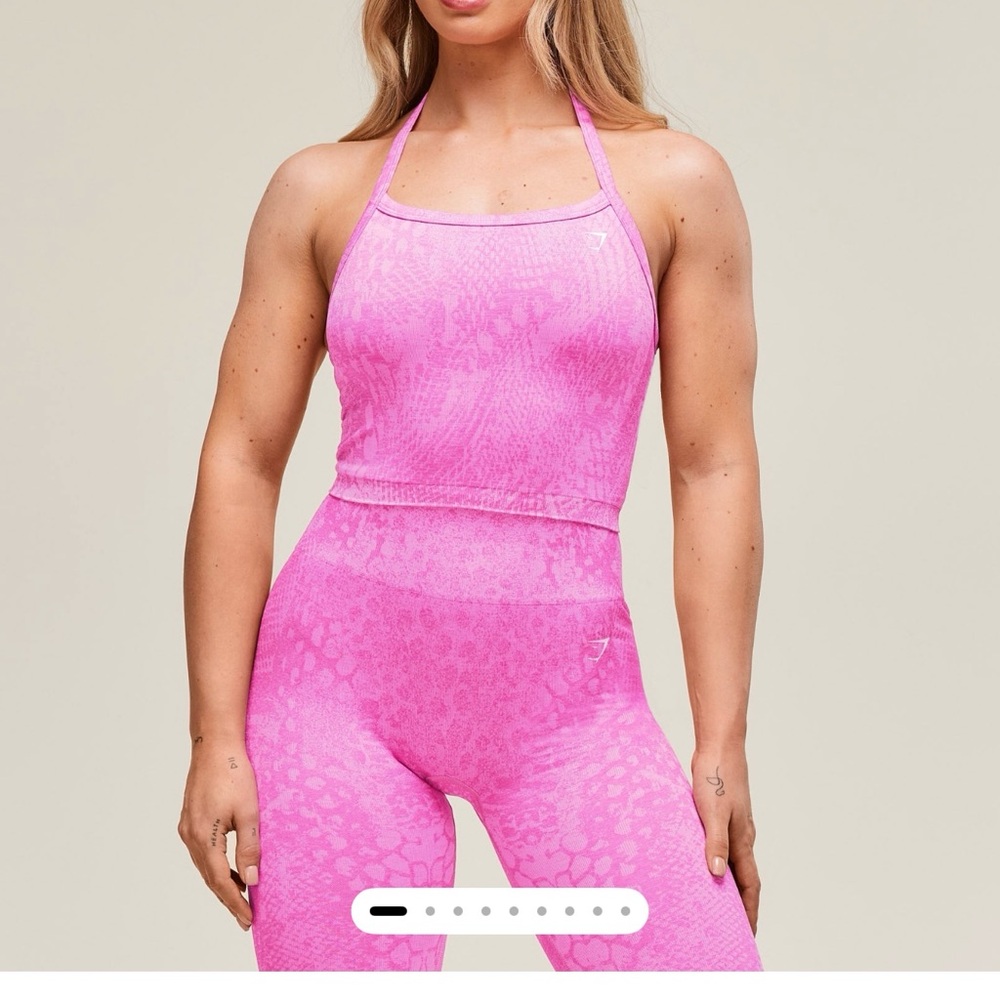 Gymshark Pink Fitted Sleeveless Tank Top